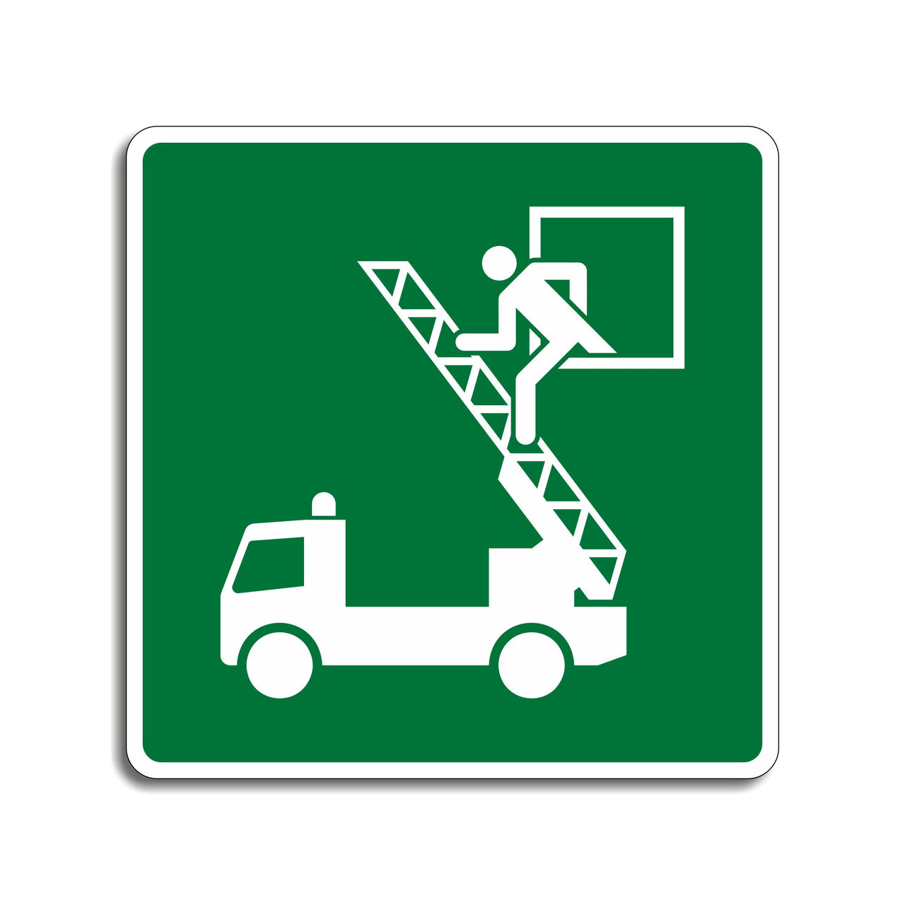 Fire Engine Rescue Window Sign