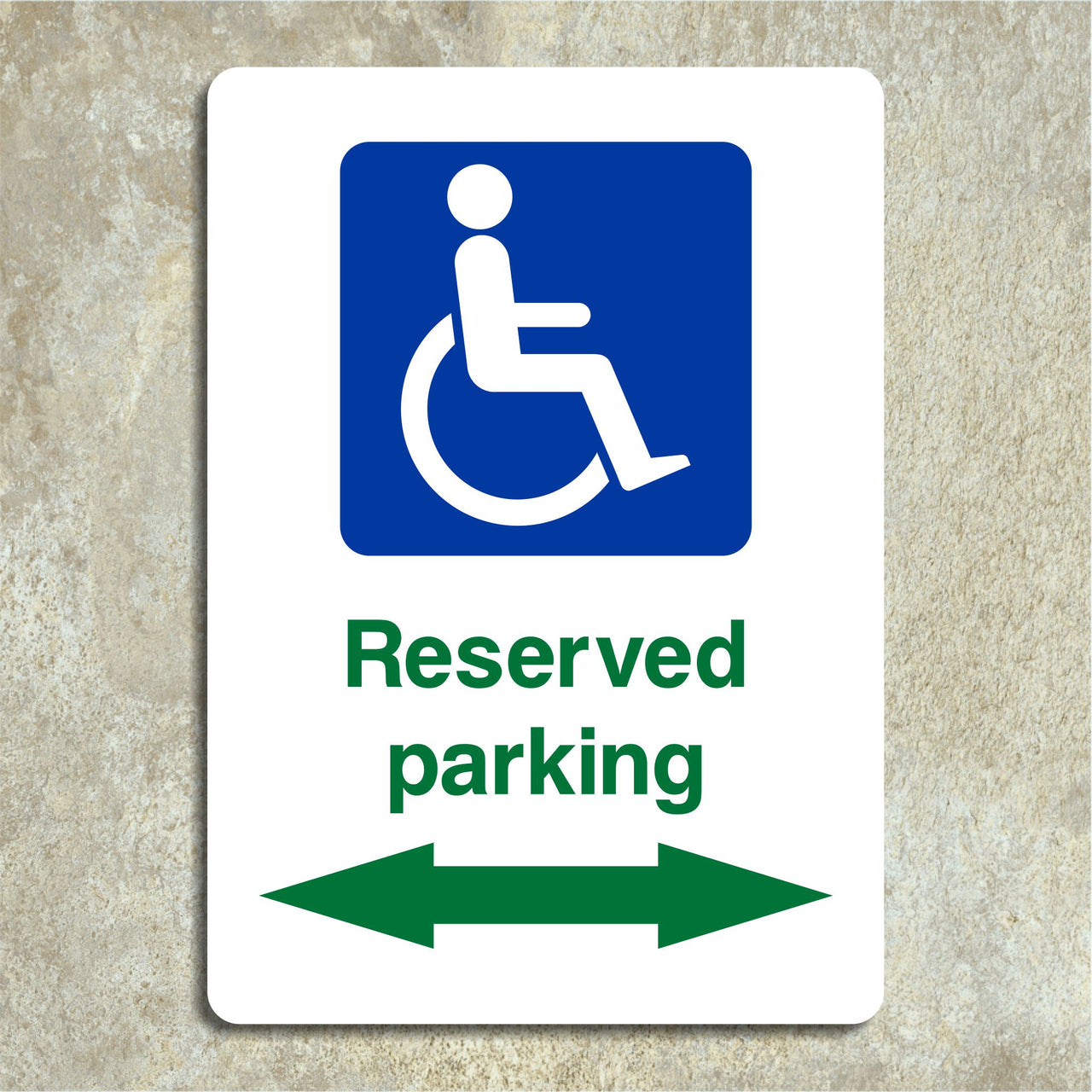 Disabled Reserved Parking with Double Arrows Sign