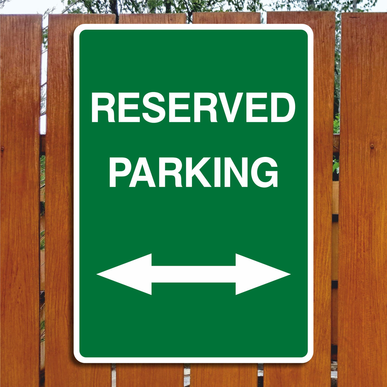 Reserved Parking Arrow Sign