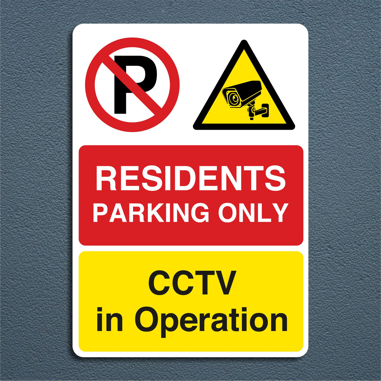 Residents Parking Only CCTV In Operation Sign