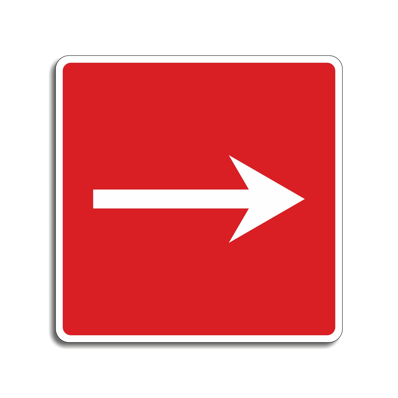 Emergency Directional Signs with Right Pointing Arrows