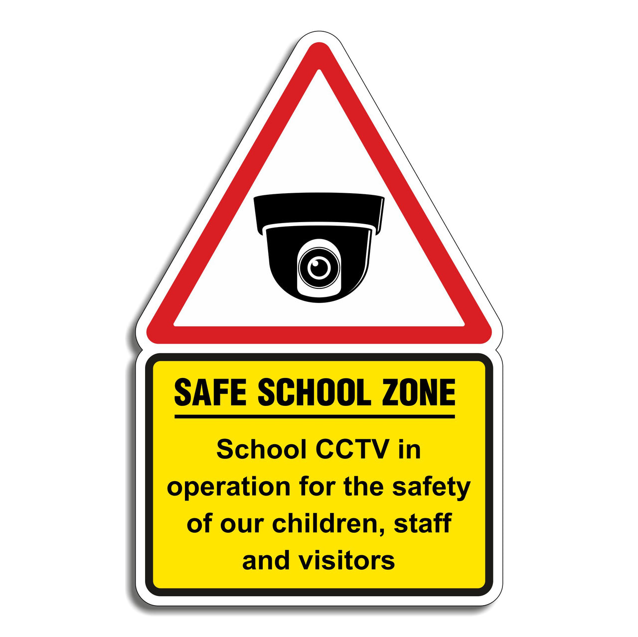 Safe School Zone School CCTV In Operation For The Safety Of Our Children, Staff And Visitors Sign