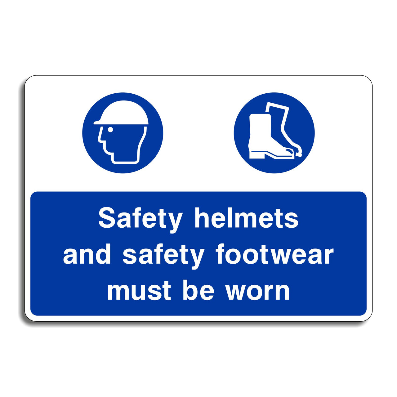 Safety Helmets and Safety Footwear PPE Sign