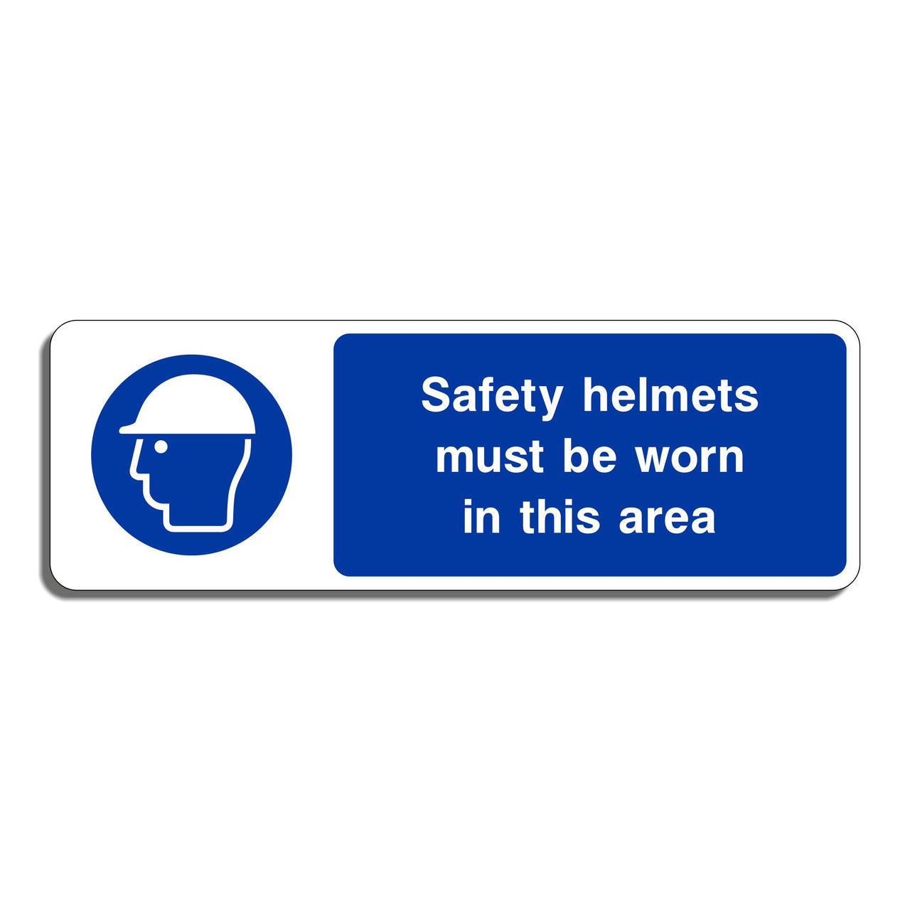 Safety Helmets Must Be Worn In This Area Sign