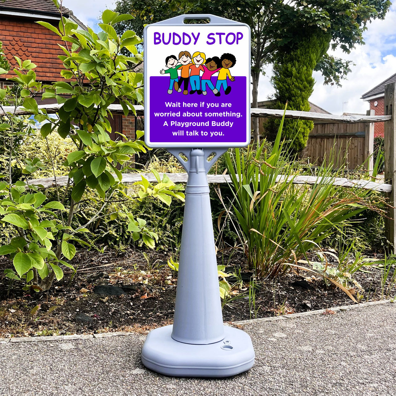 Buddy Stop School Play Area Freestanding School Sign