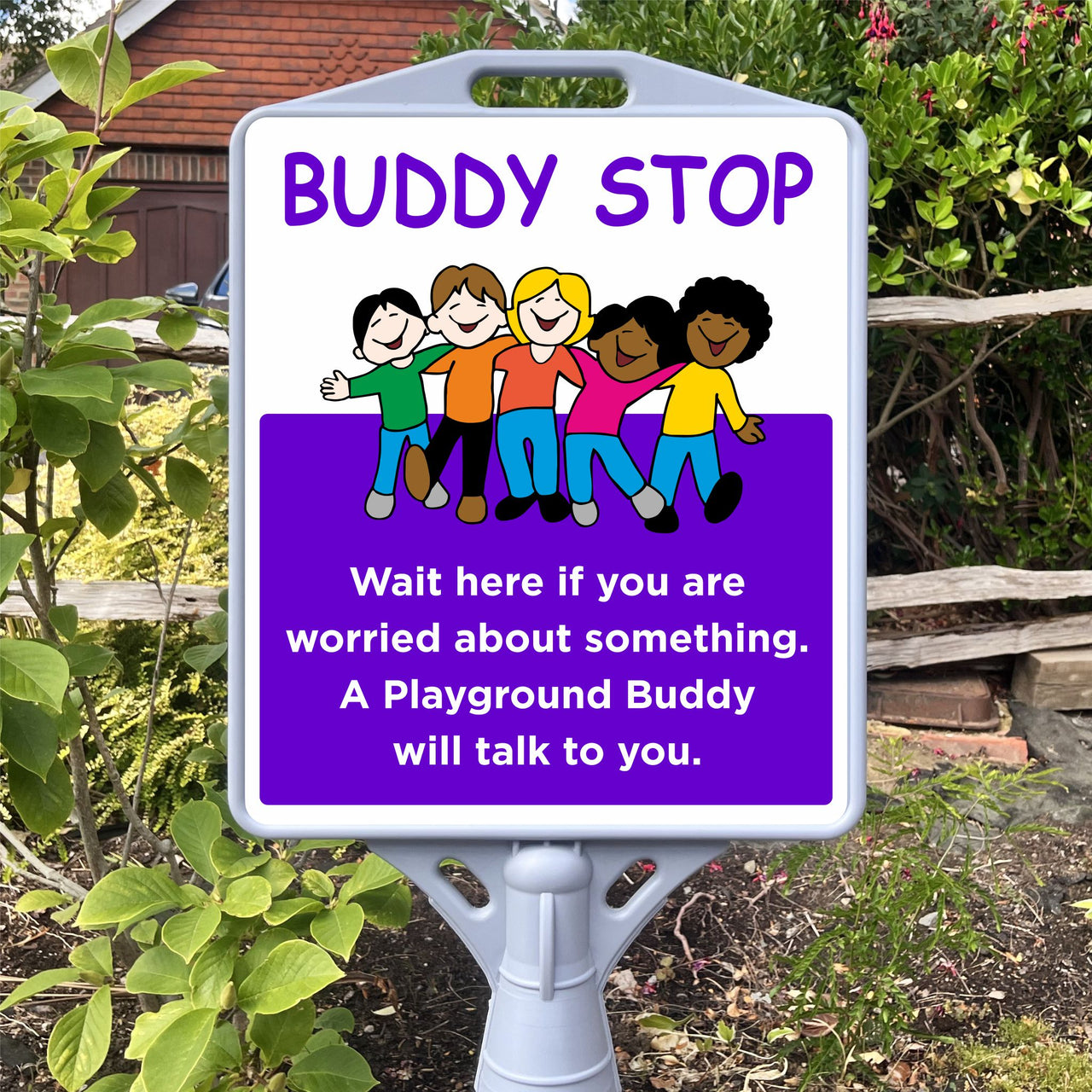 Buddy Stop School Play Area Freestanding School Sign