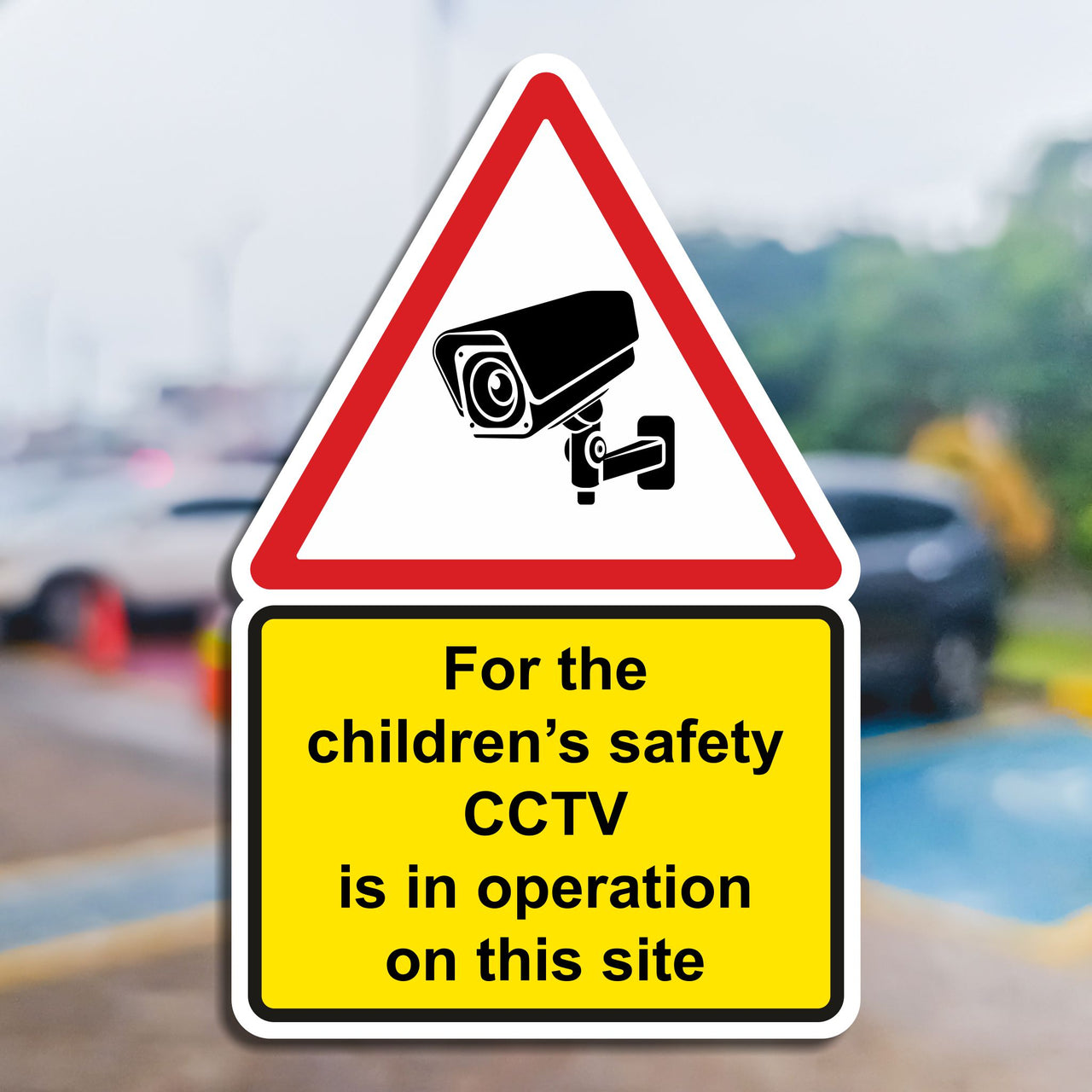 For The Children's Safety CCTV Is In Operation On This Site Sign
