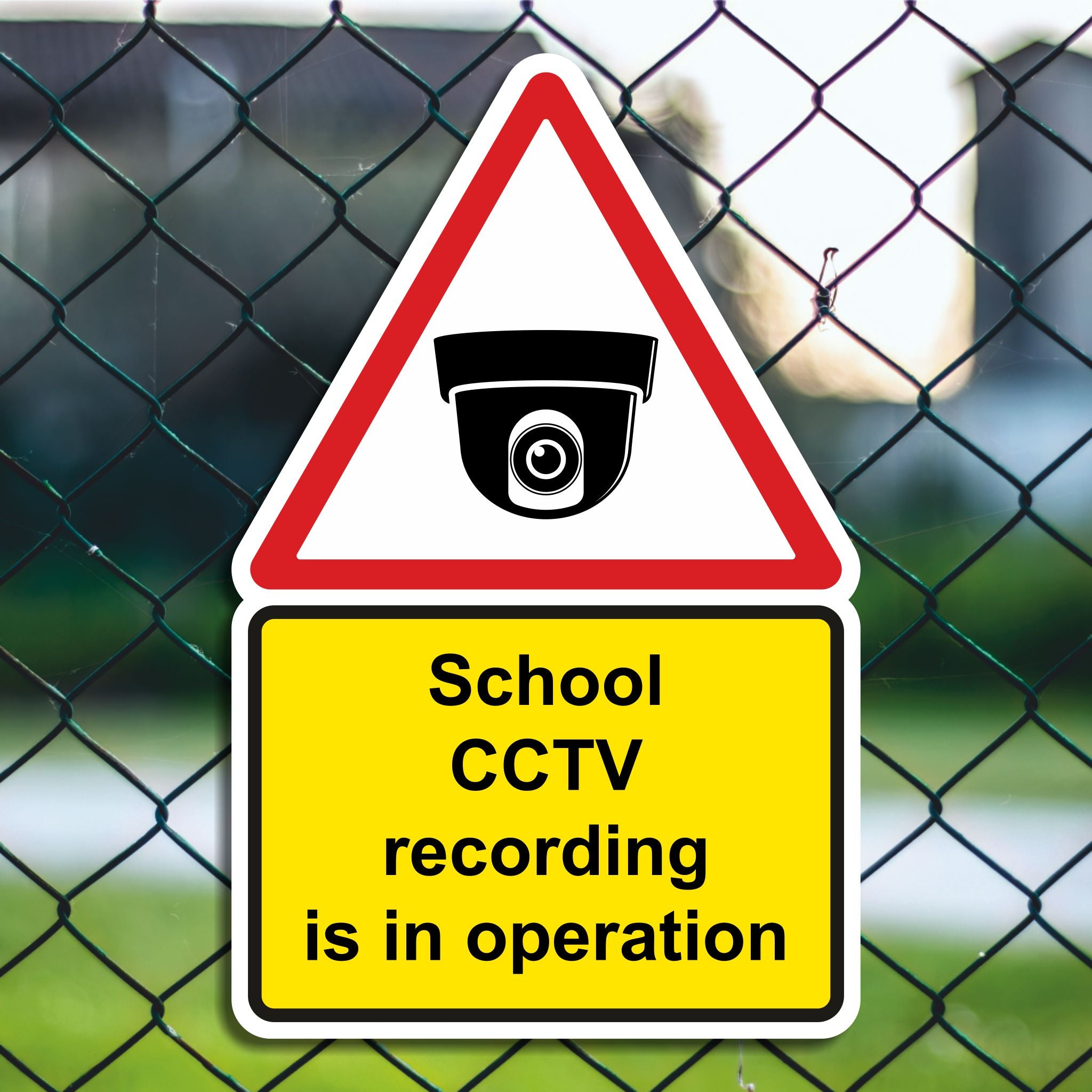 School CCTV Recording Is In Operation Sign