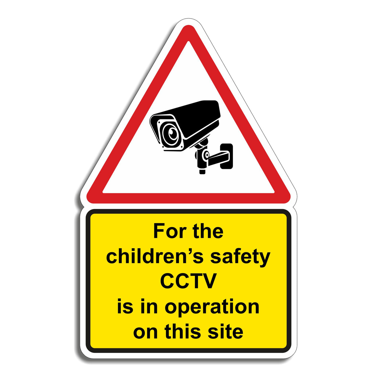 For The Children's Safety CCTV Is In Operation On This Site Sign