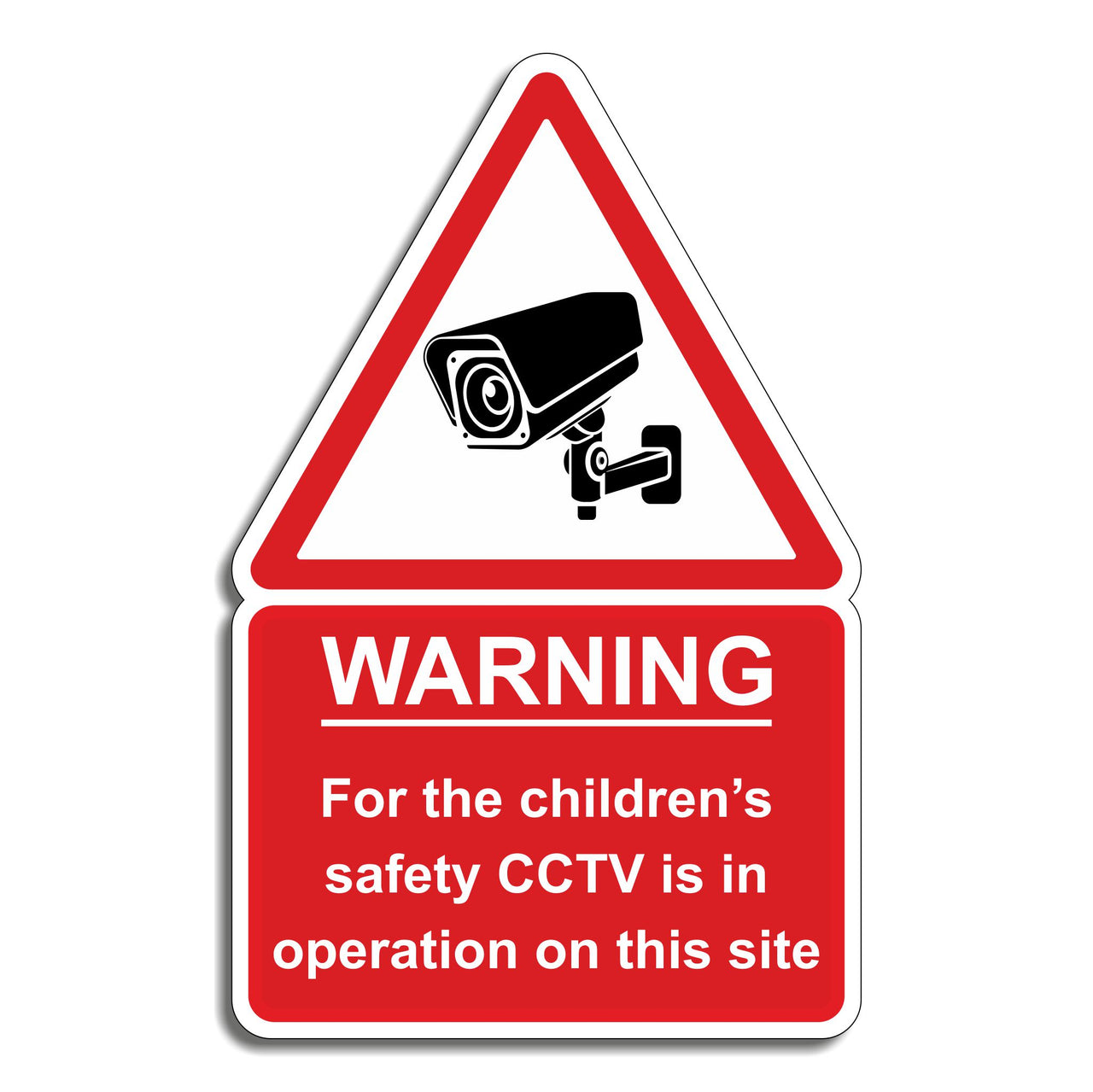 Warning For The Children's Safety CCTV Is In Operation On This Site Sign