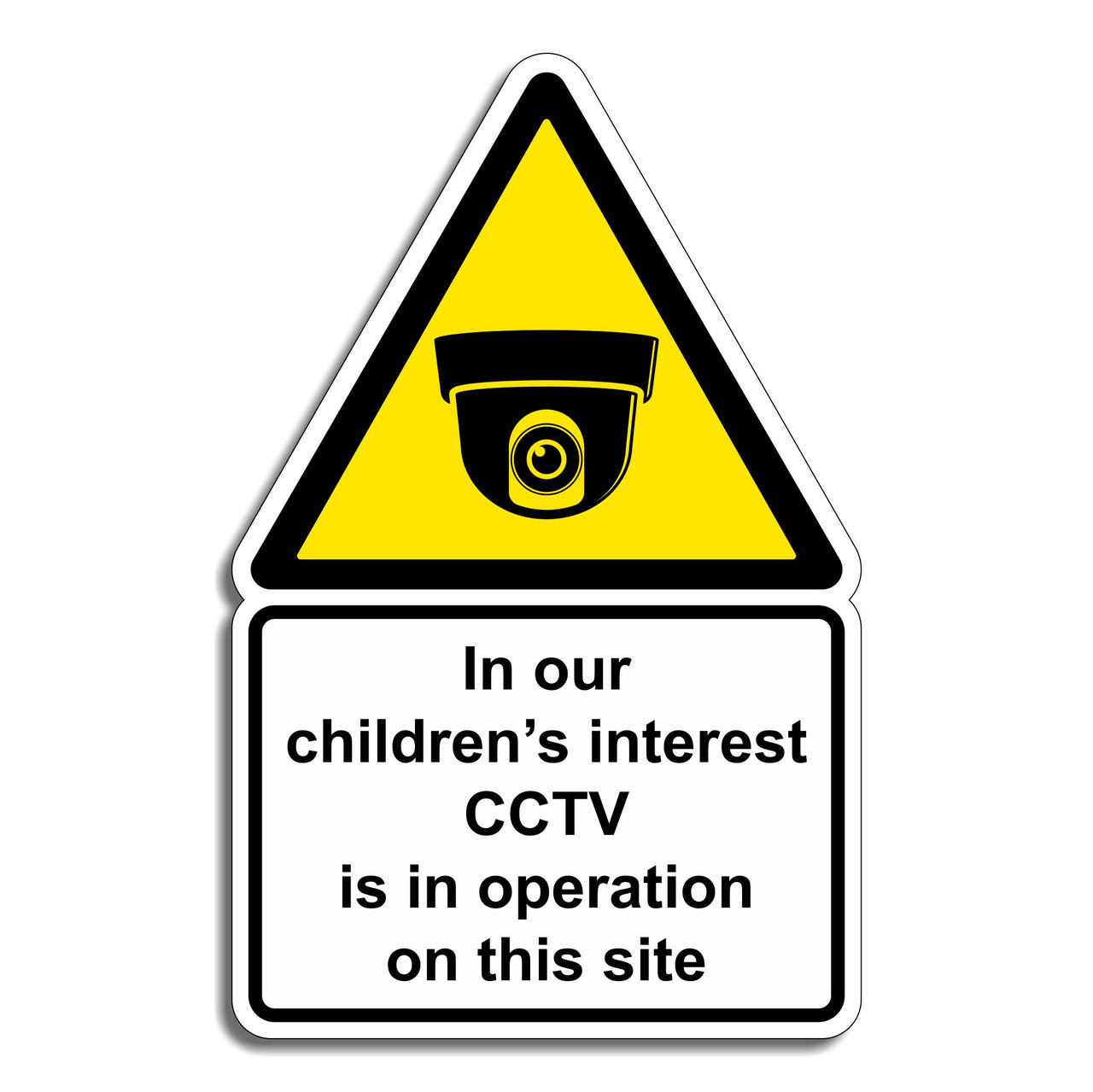 In Our Children's Interest CCTV Is In Operation On This Site Sign