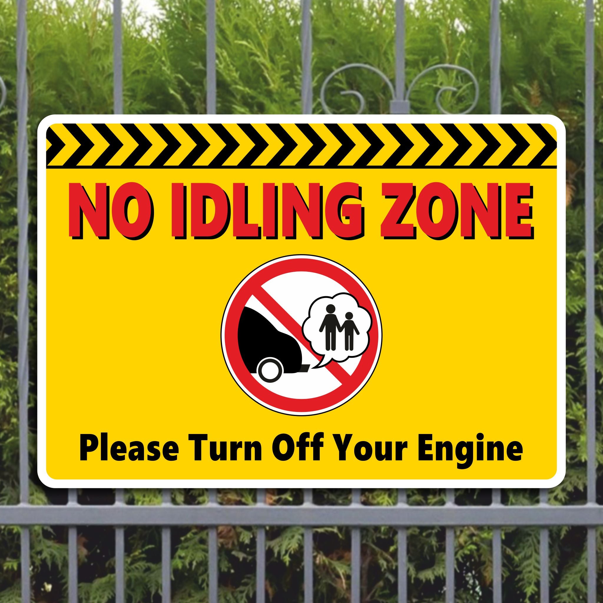 No Idling Zone Please Turn Off Your Engine Sign