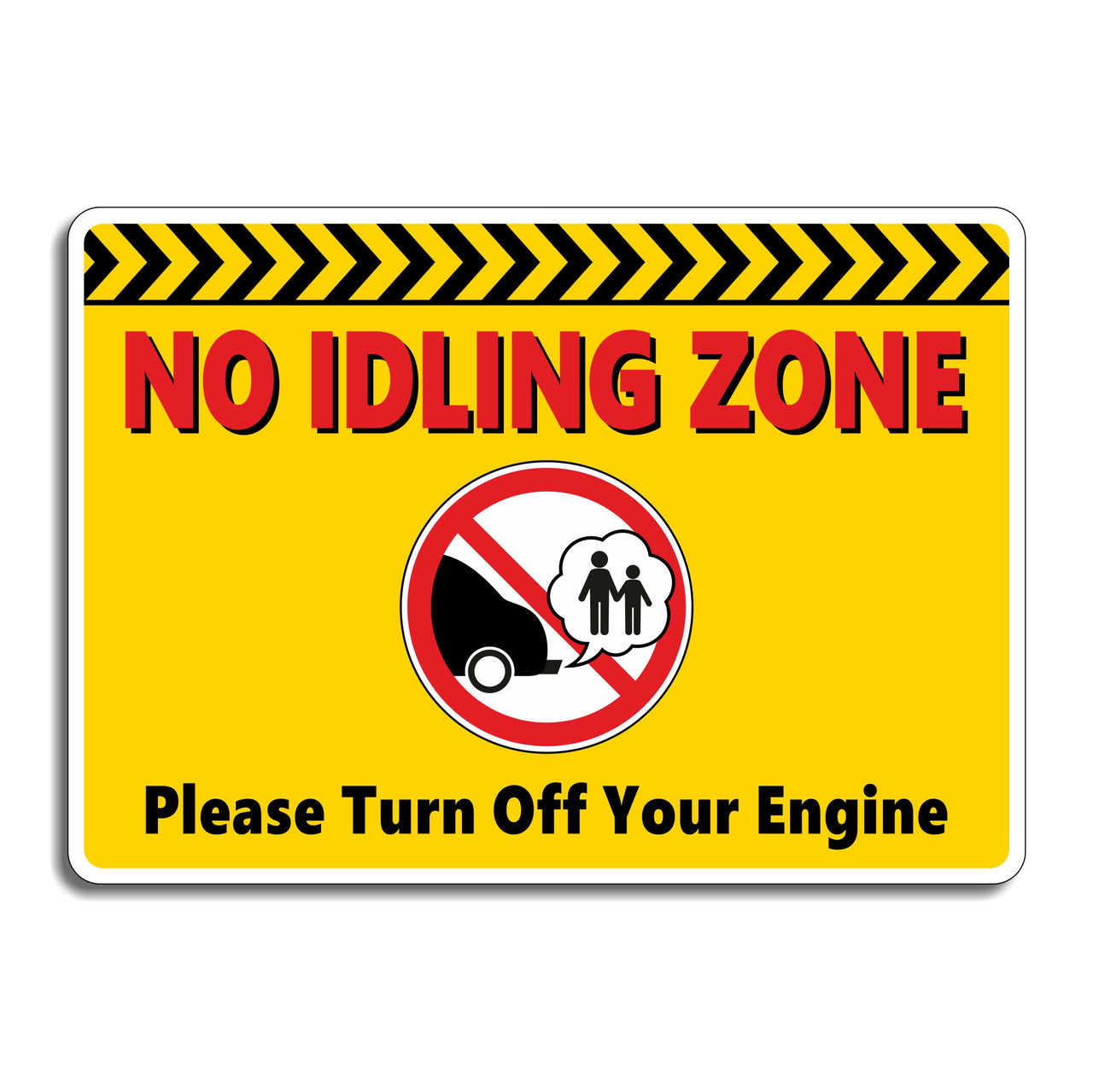 No Idling Zone Please Turn Off Your Engine Sign