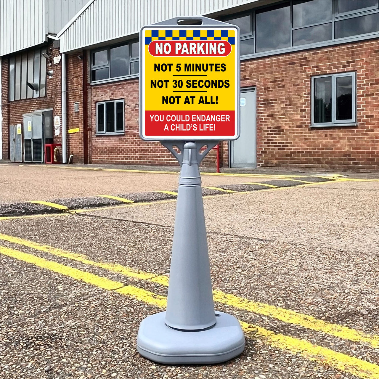 No Parking Not 5 Minutes Not 30 Seconds Freestanding School Sign