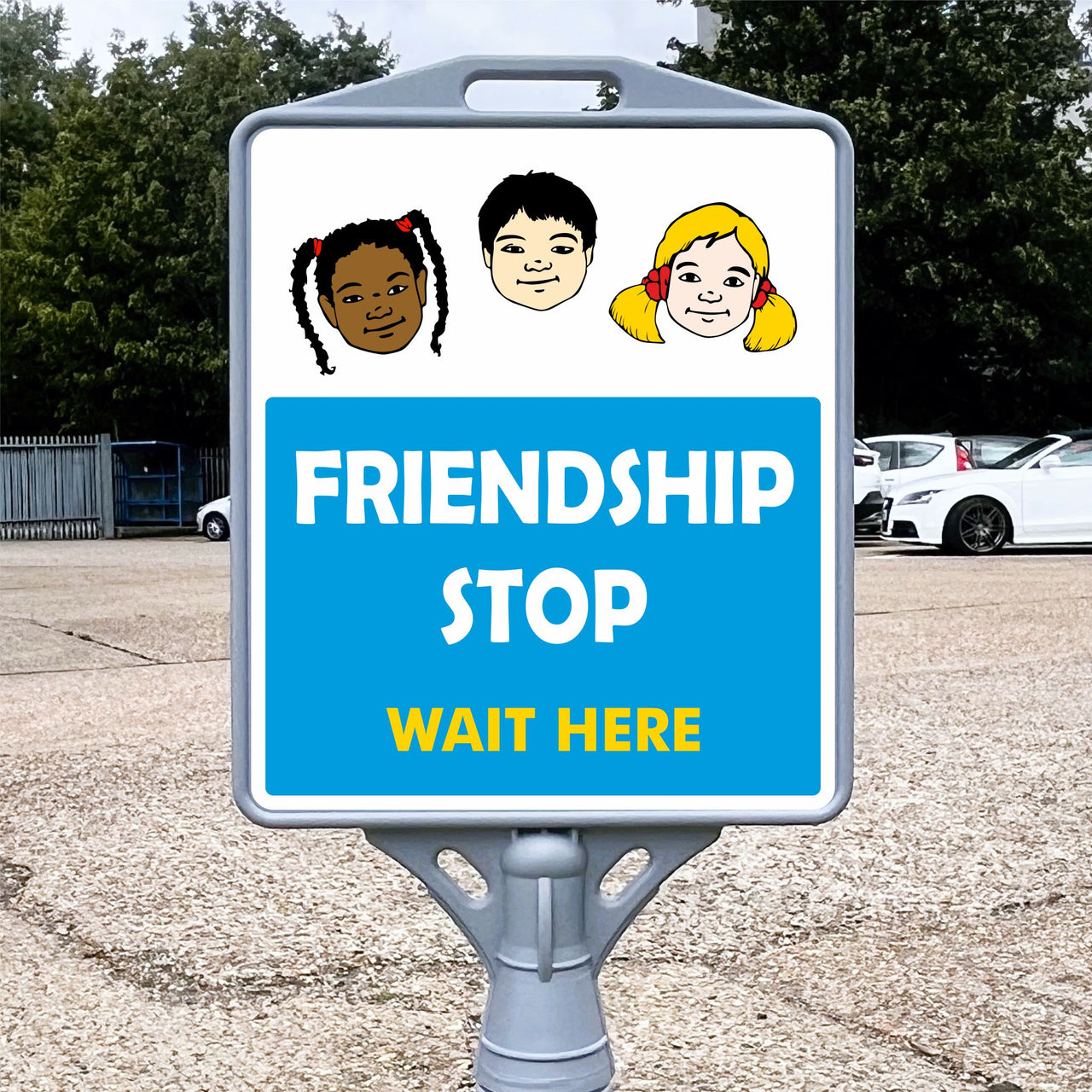 Friendship Stop School Play Area Freestanding School Sign