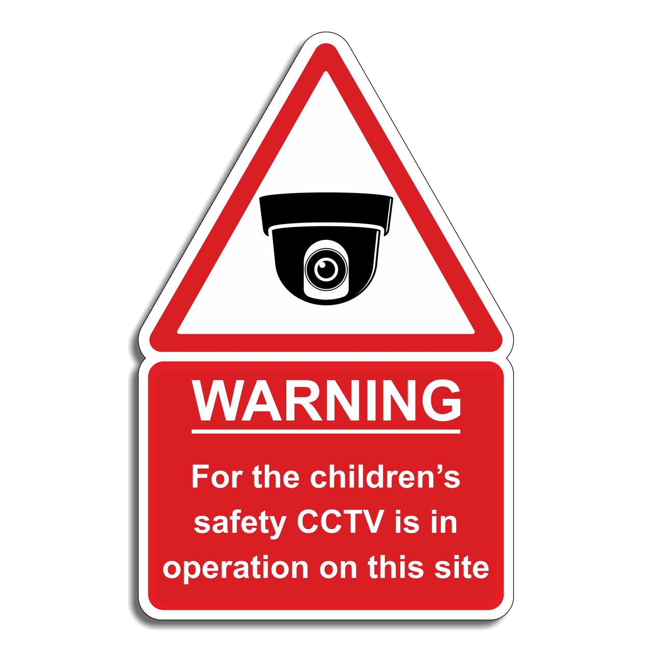 Warning For The Children's Safety CCTV Is In Operation On This Site Sign