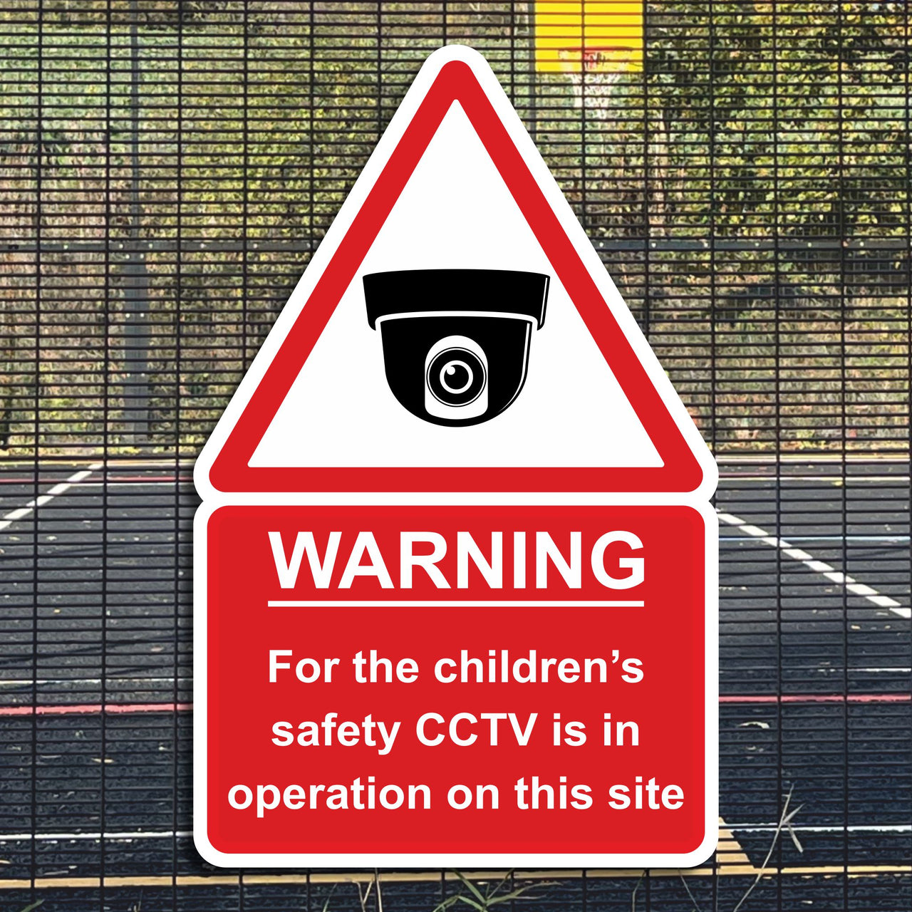 Warning For The Children's Safety CCTV Is In Operation On This Site Sign
