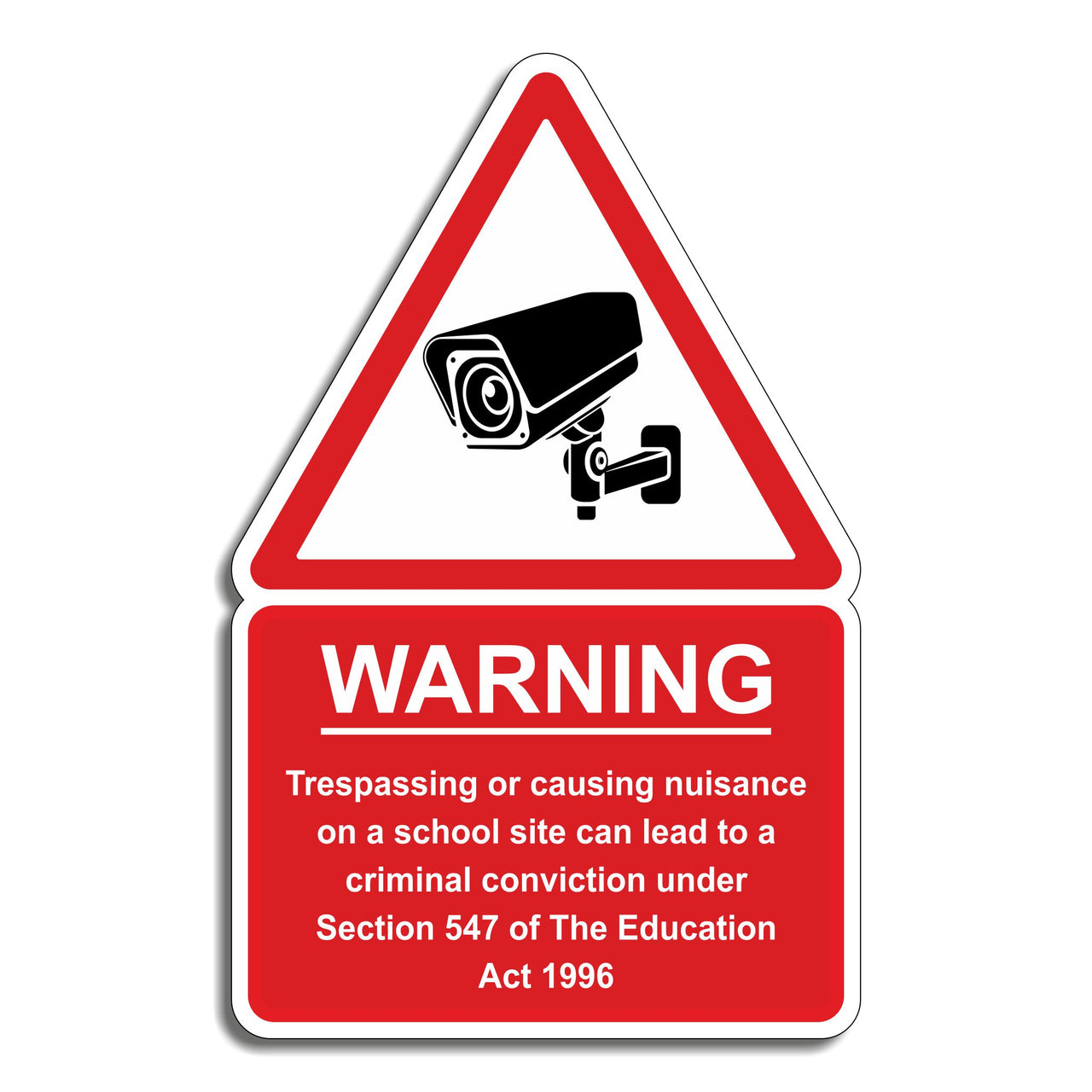 Warning Trespassing Or Causing Nuisance On A School Site Can Lead To Criminal Conviction Sign