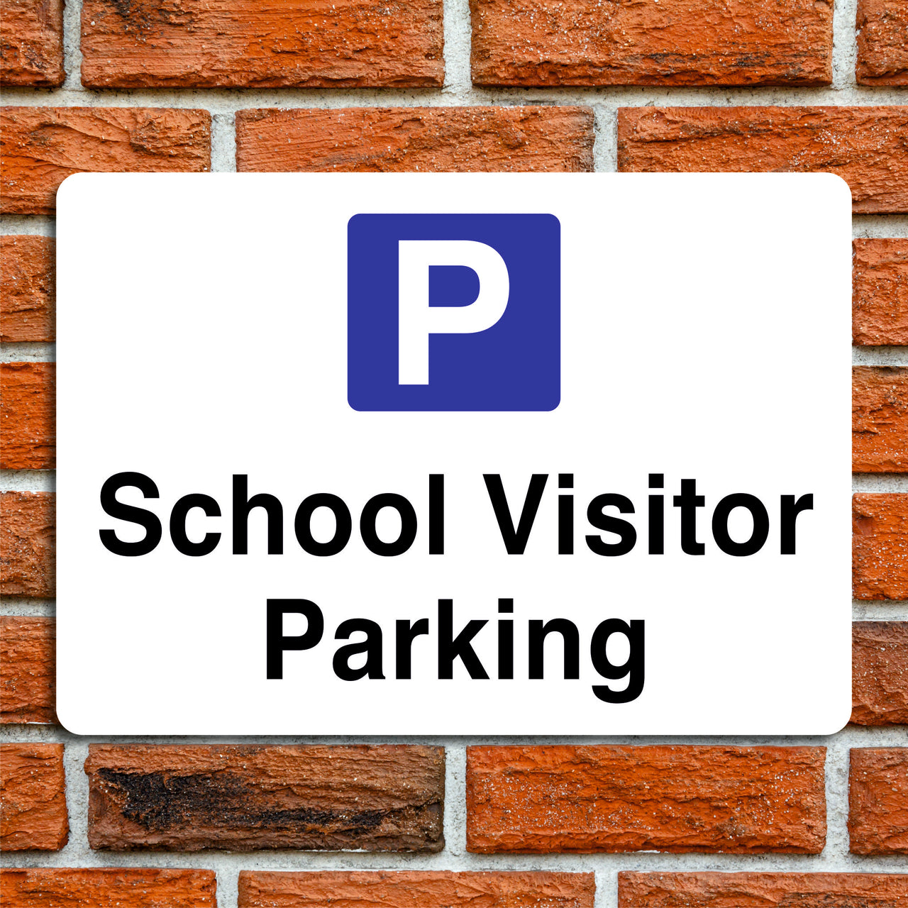 School Visitor Parking Sign