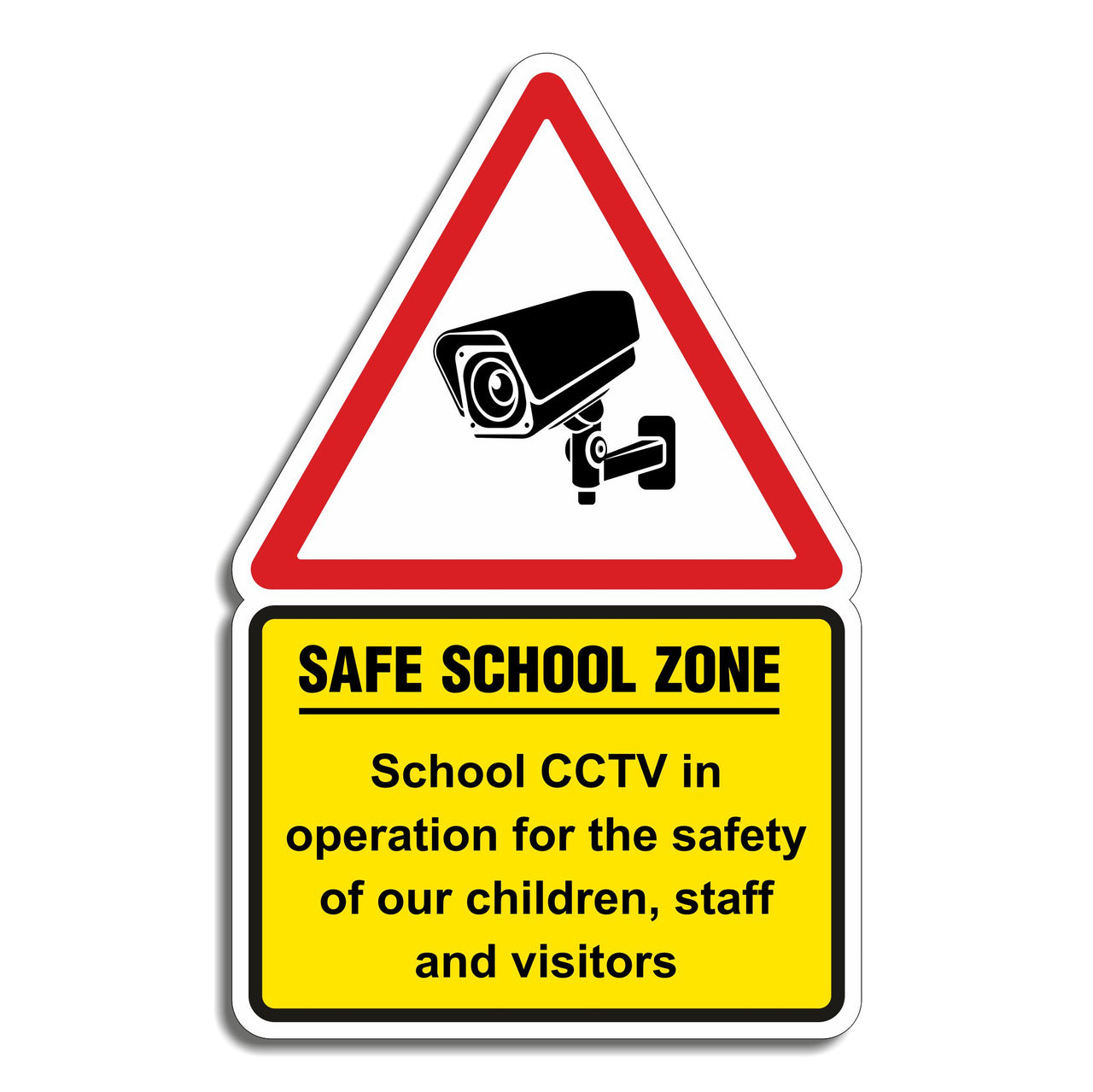 Safe School Zone School CCTV In Operation For The Safety Of Our Children, Staff And Visitors Sign