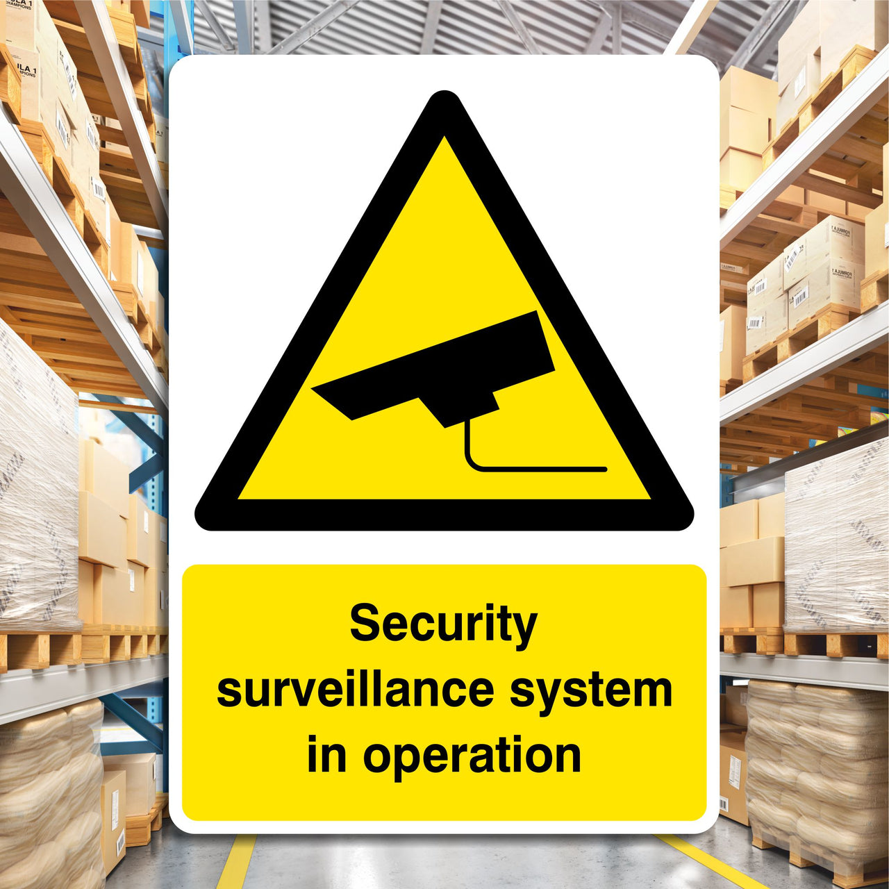 Security Surveillance System In Operation Sign