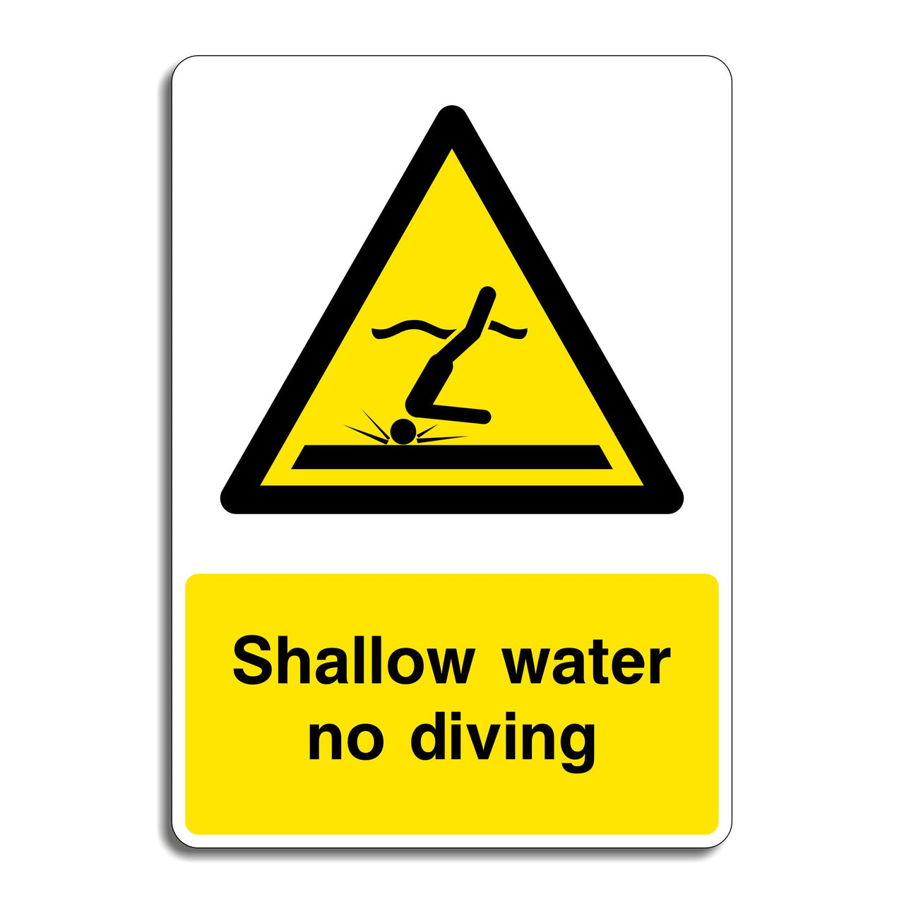 Shallow Water No Diving Sign