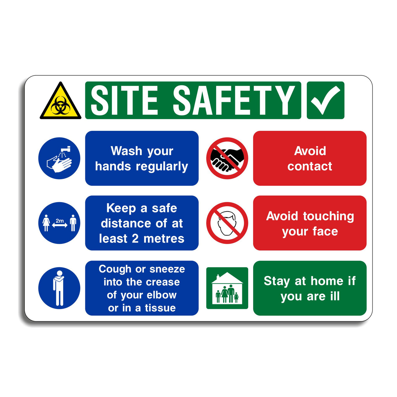 Site Safety Multi Message Sign - Infection Control