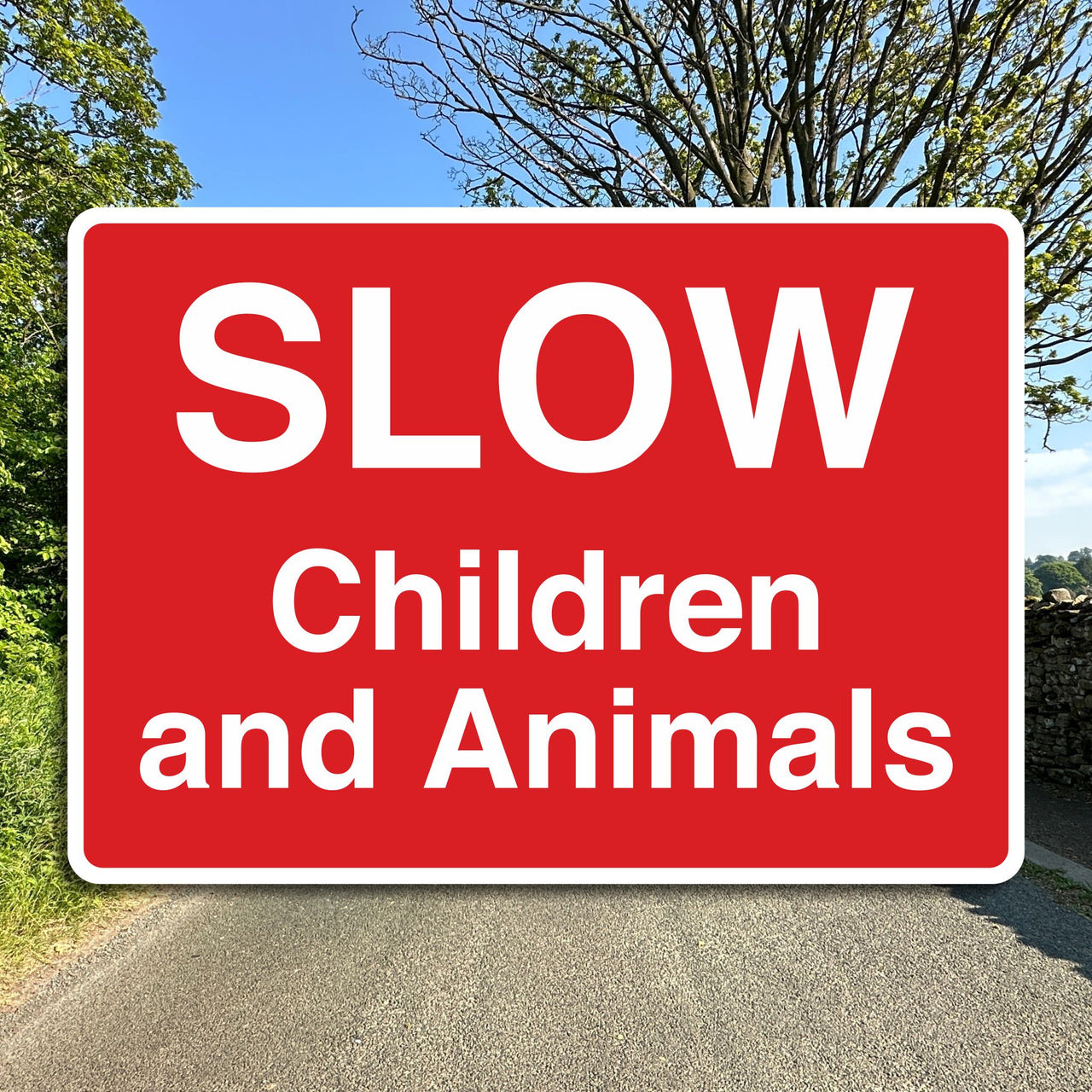 Slow Children And Animals Sign