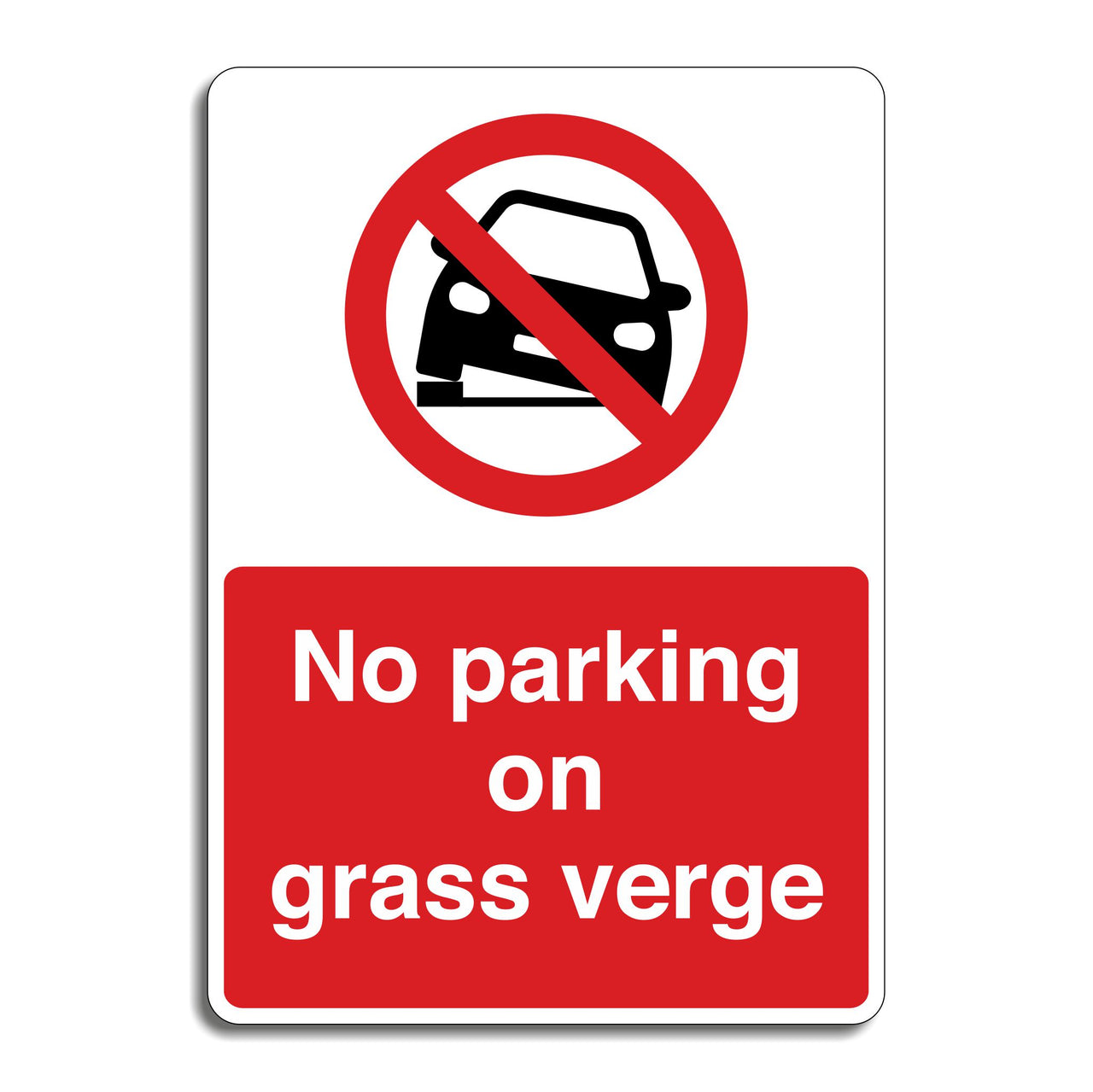 No Parking On Grass Verge Sign