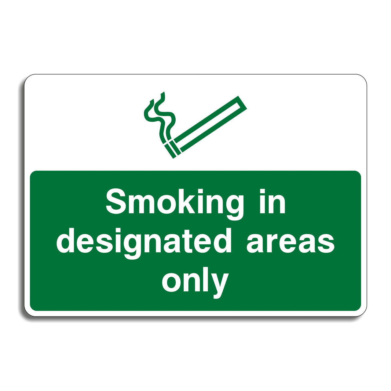 Smoking In Designated Areas Only Sign
