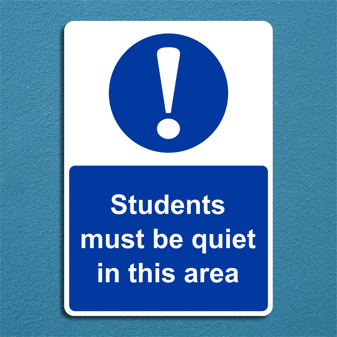 Students Must Be Quiet In This Area Sign