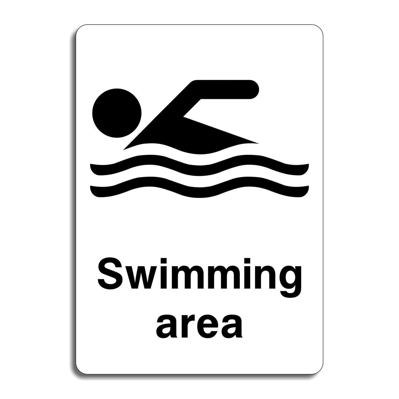 Swimming Area Sign