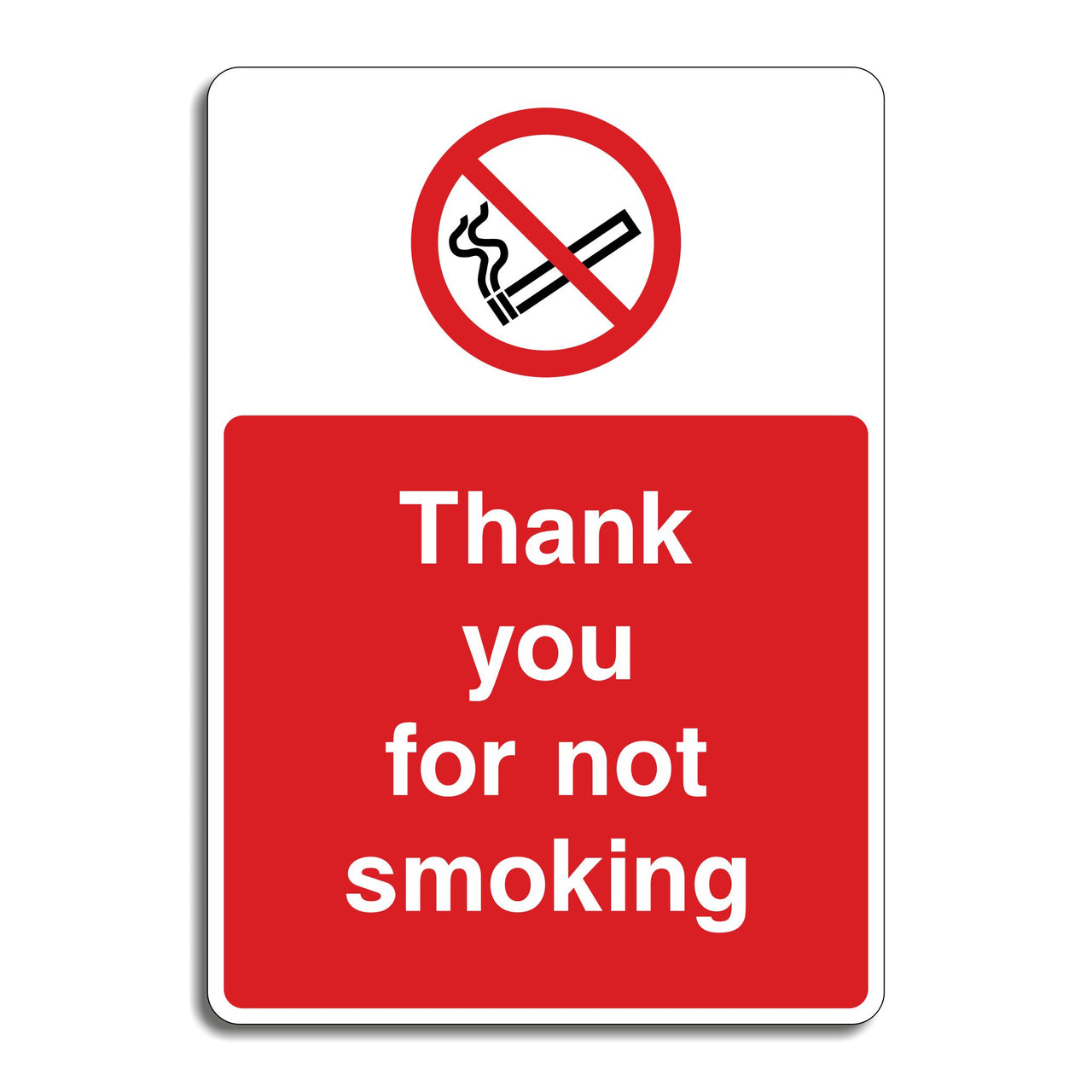 Thank You For Not Smoking Sign