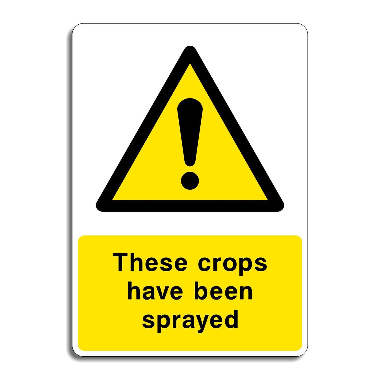 These Crops Have Been Sprayed Sign