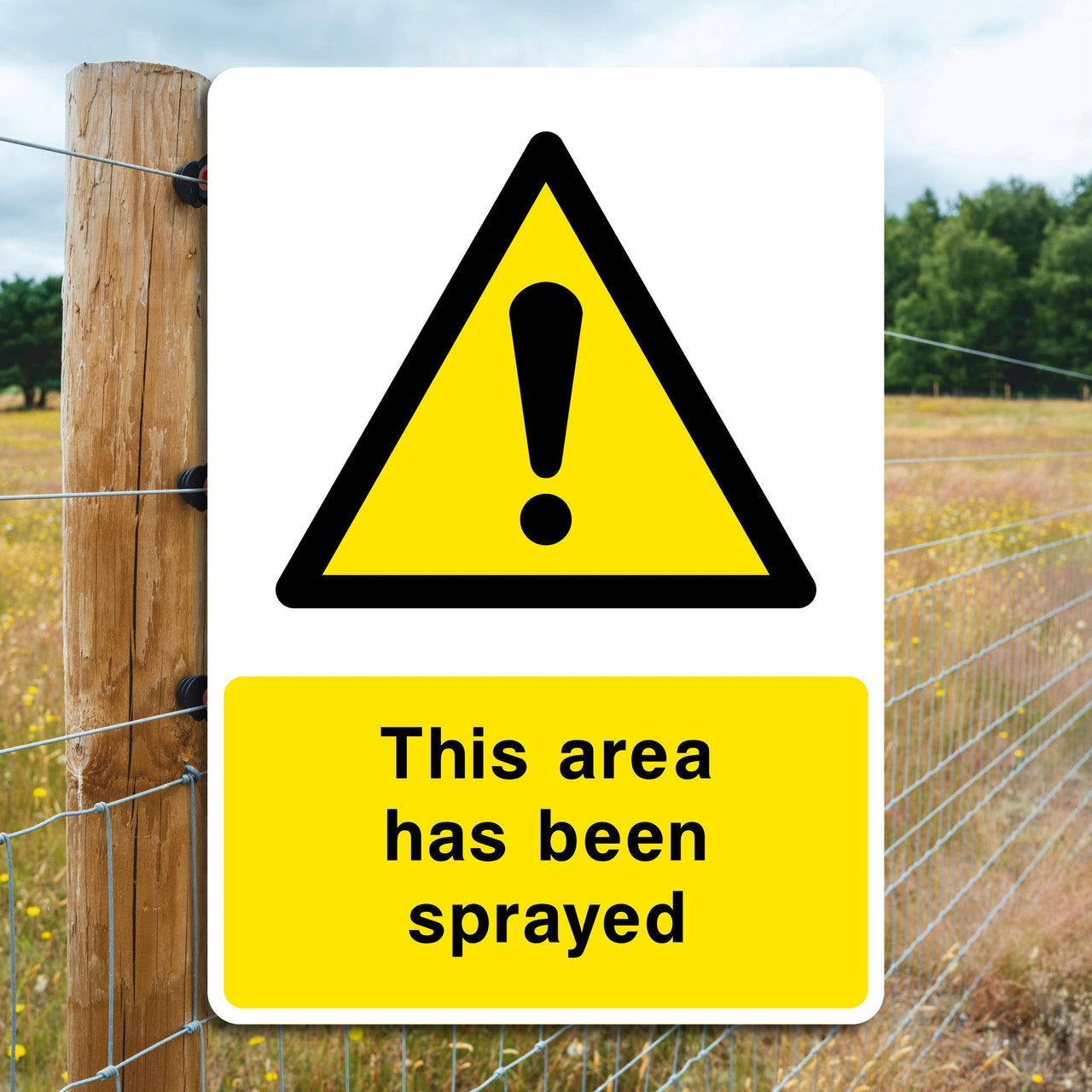 This Area Has Been Sprayed Sign