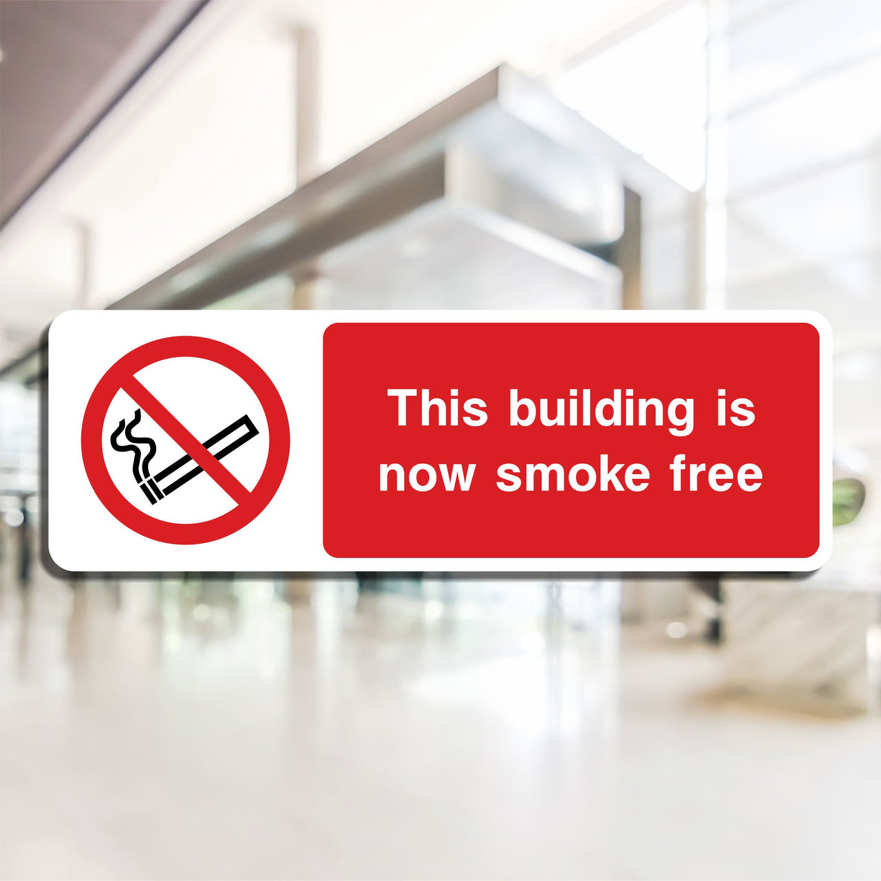 This Building Is Now Smoke Free Sign