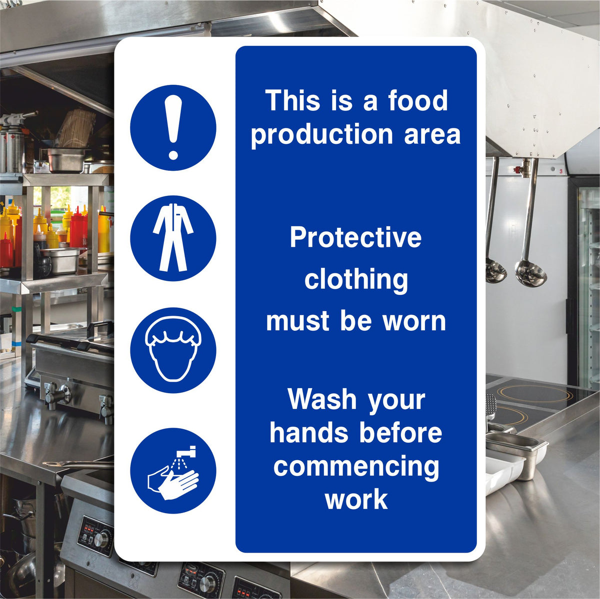 Visual Sign Area Production This is a Food Production Area Sign