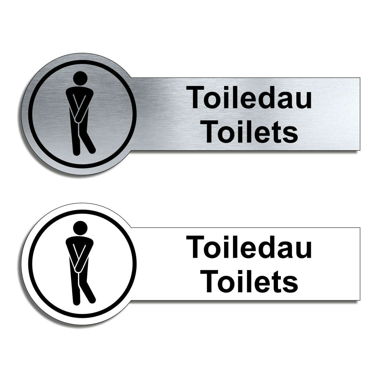 Toiledau - Humorous Bilingual Welsh / English Gents Toilet Sign