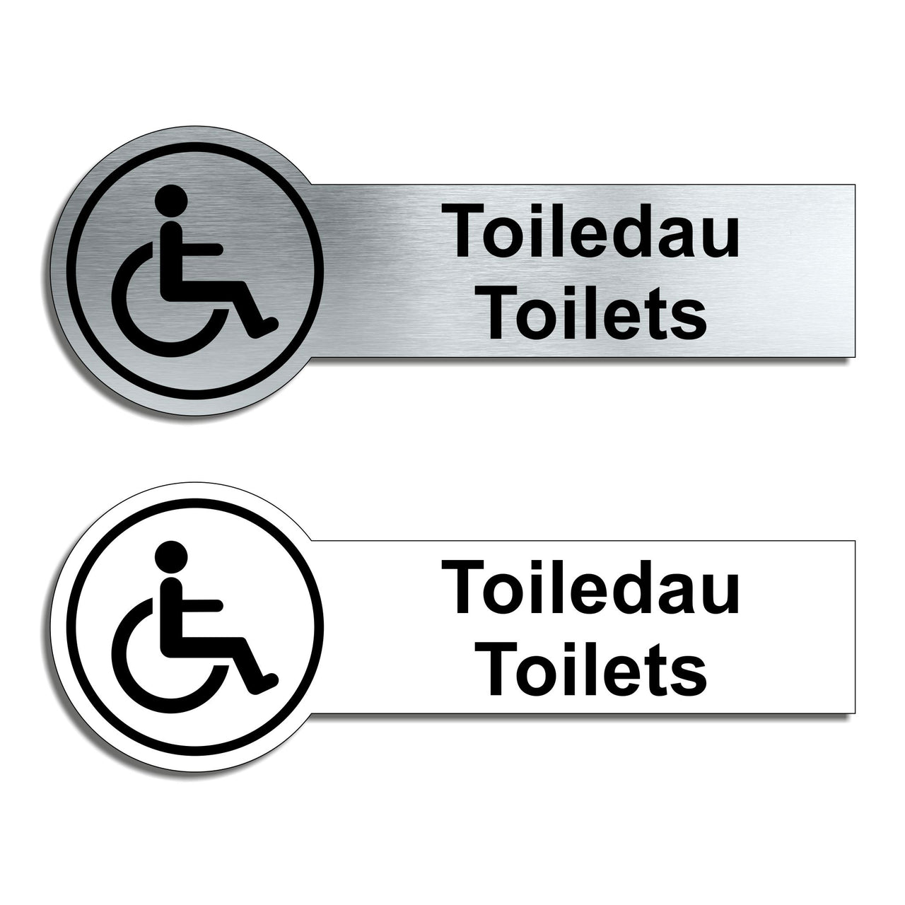 Toiledau - Disabled Bilingual Welsh / English Toilet Sign