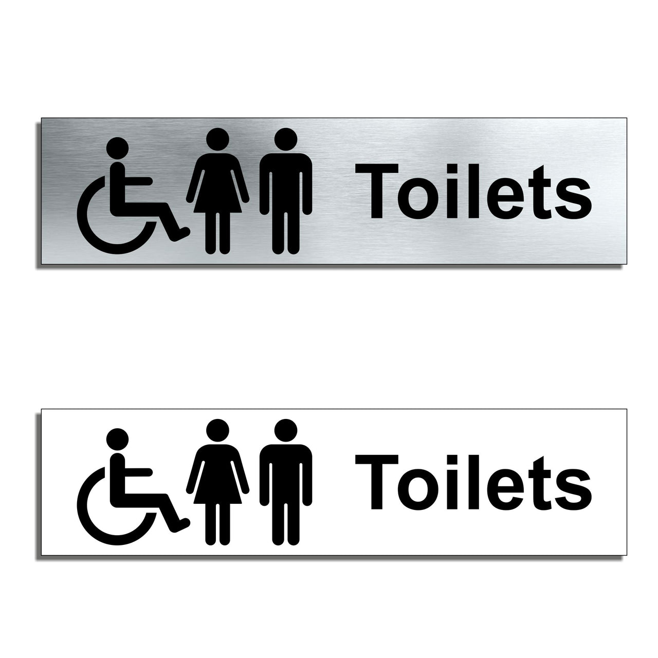Unisex and Disabled Toilet Door Sign