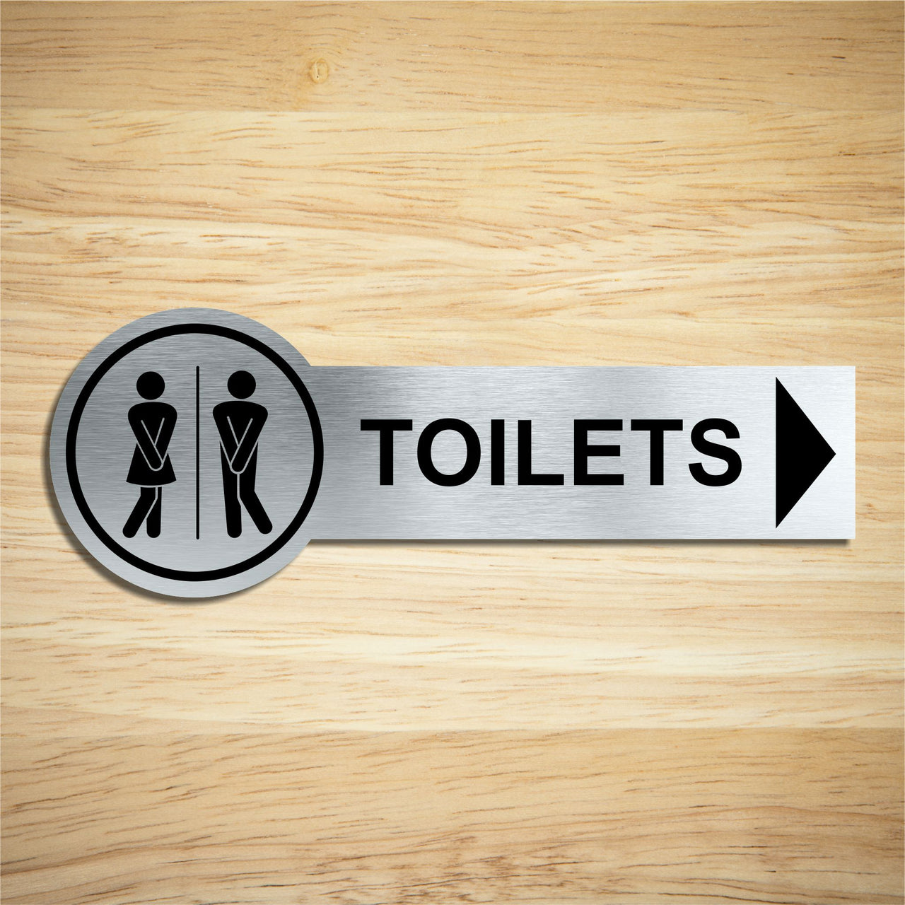 Humorous Customer Toilets Directional Sign