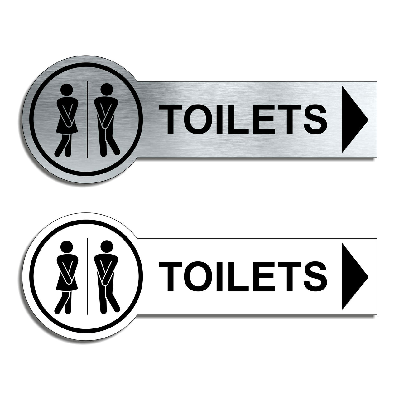 Humorous Customer Toilets Directional Sign