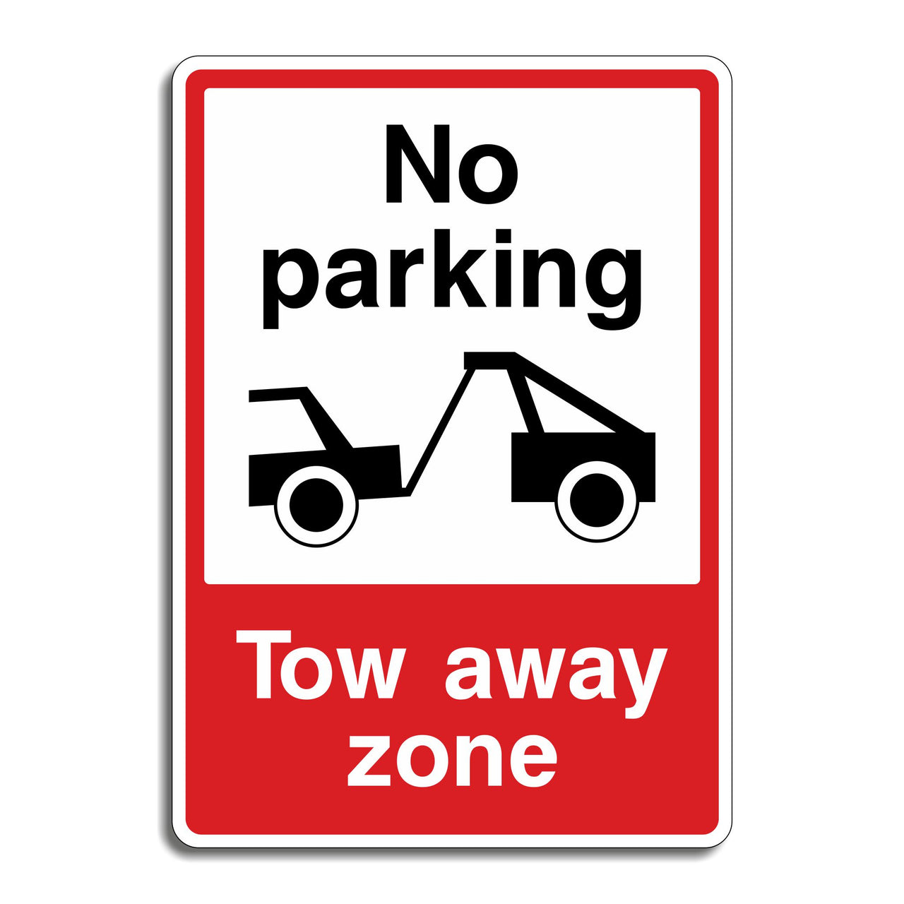No Parking Tow Away Zone Sign