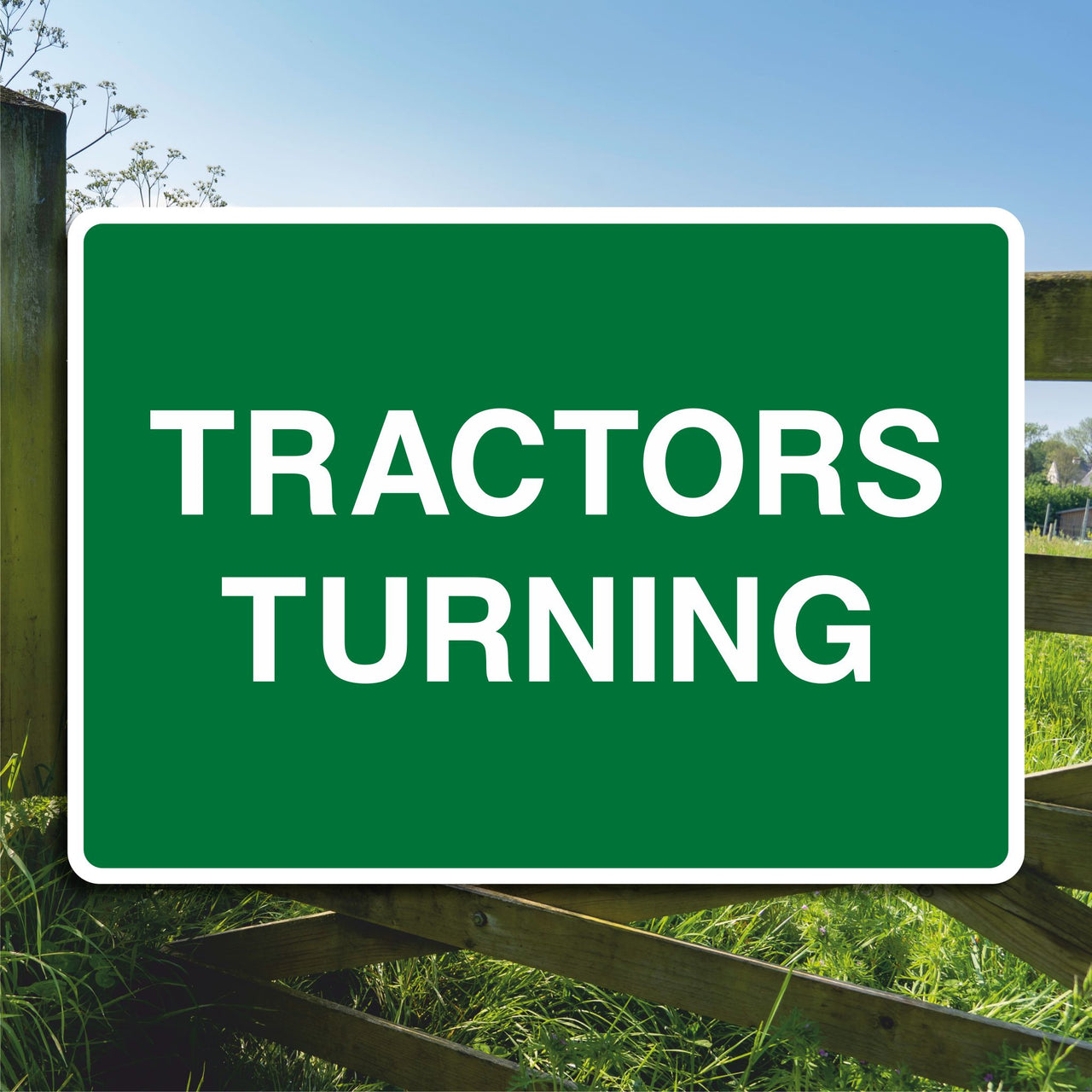 Tractor Turning Sign