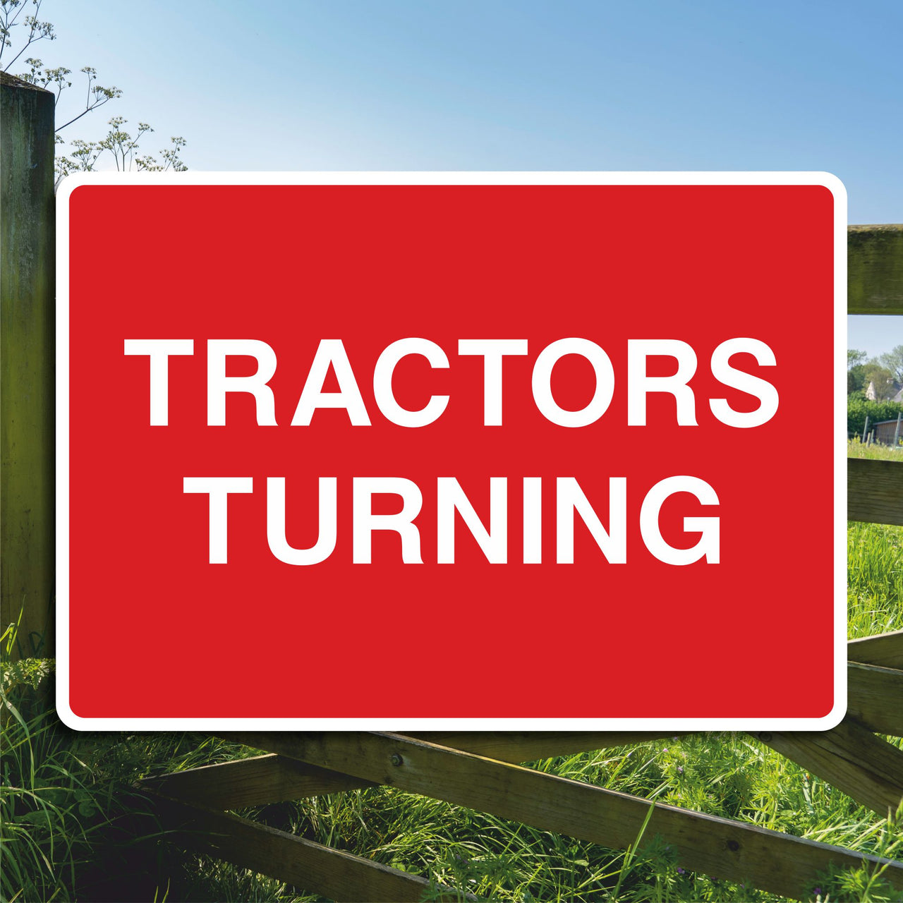 Tractor Turning Sign