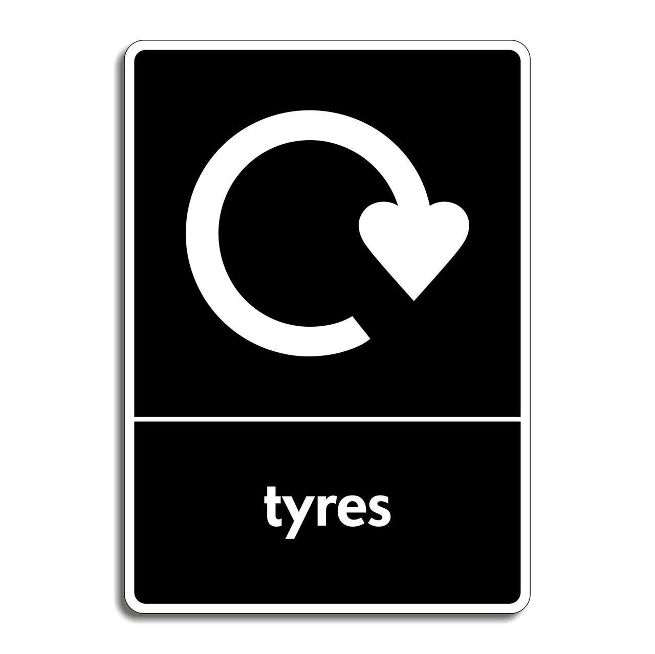 Tyres Recycling Sign
