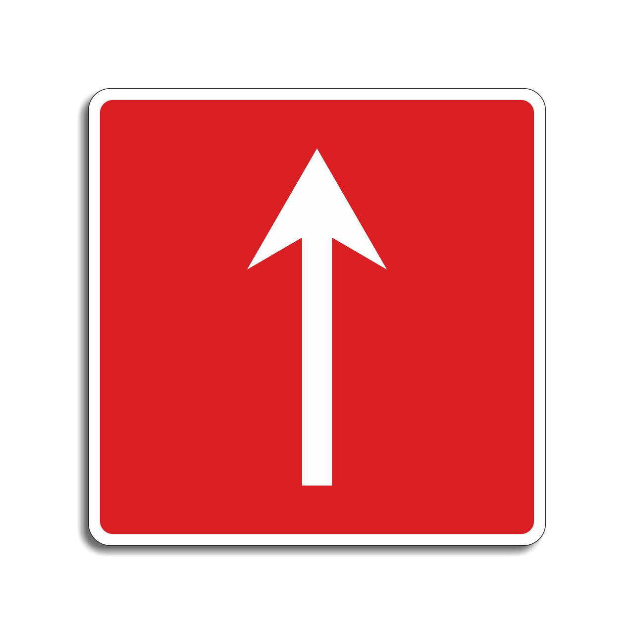 Emergency Directional Sign with Forward Pointing Arrow