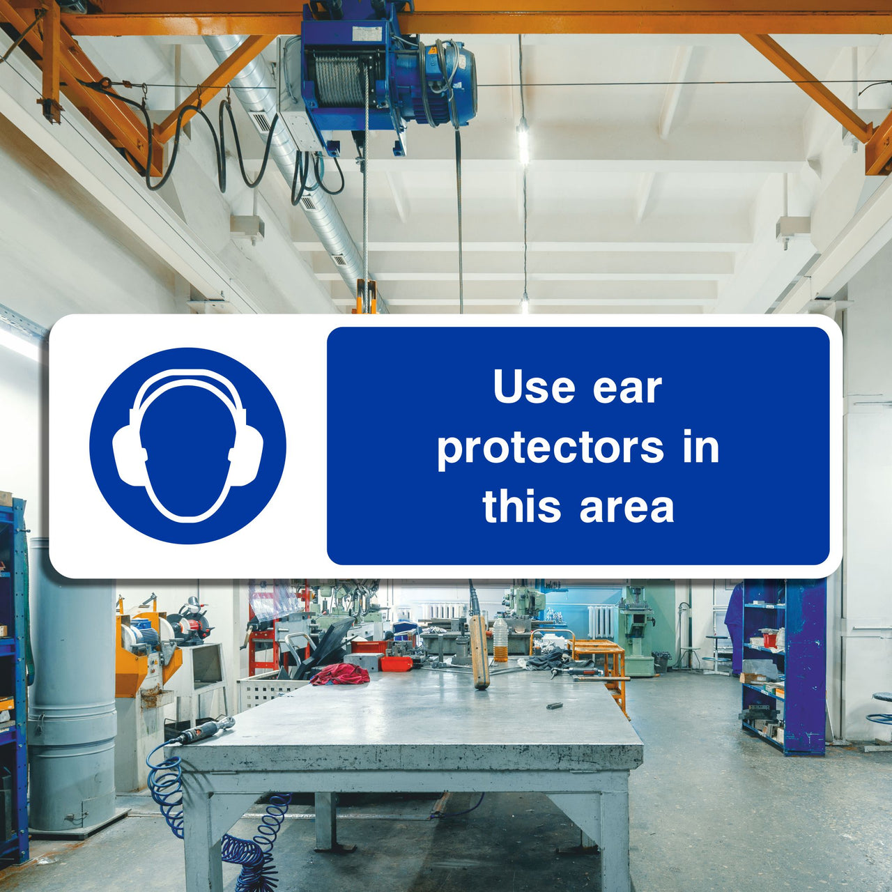 Use Ear Protectors in This Area Sign