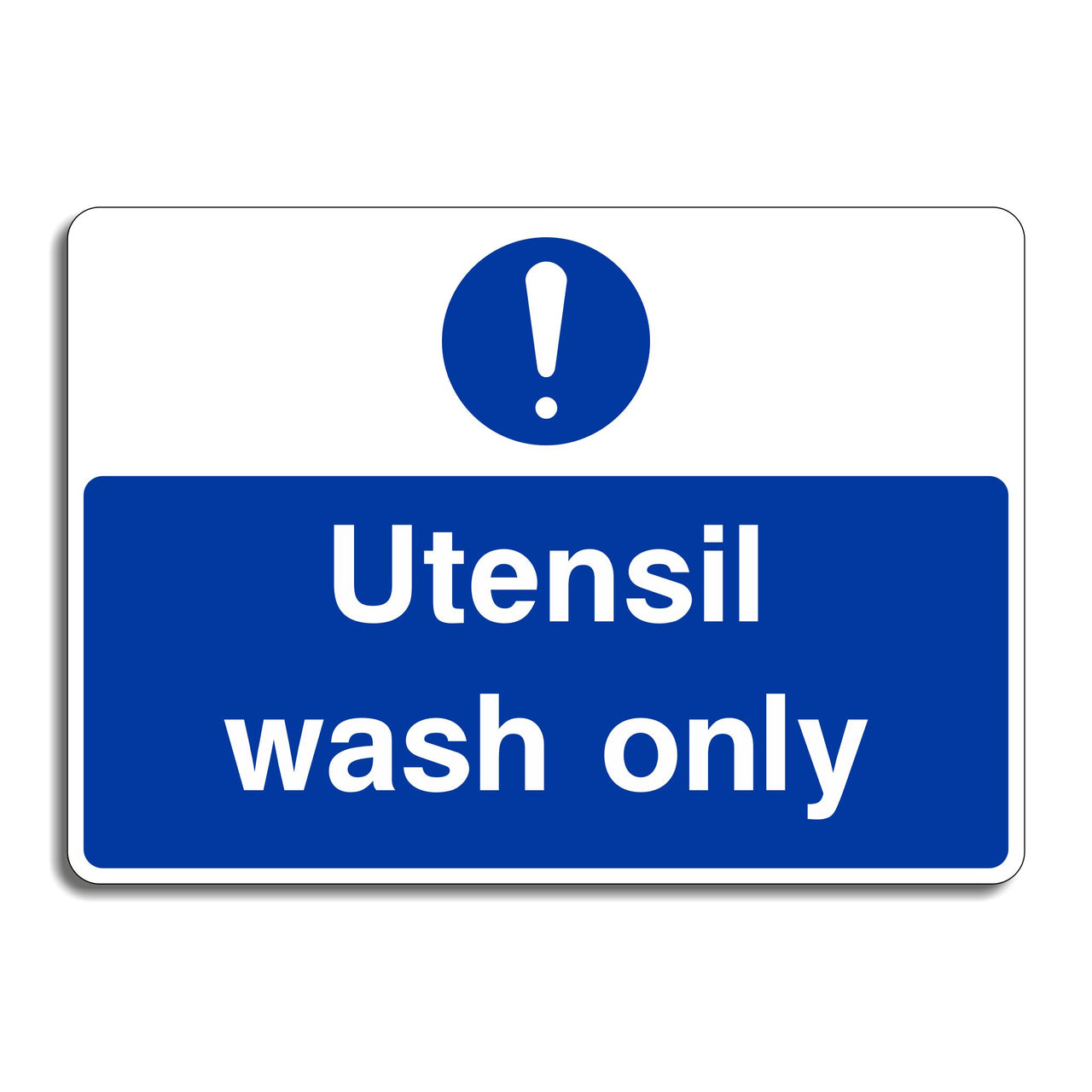 Utensil Wash Only Sign