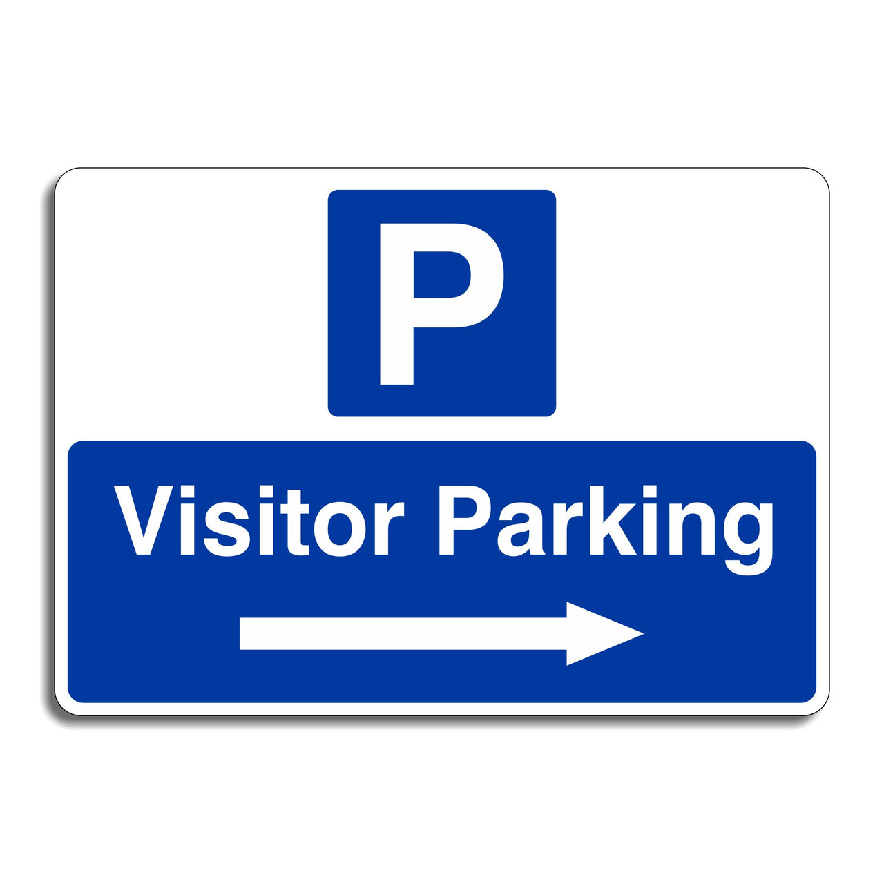 Visitor Parking Sign with a Right Pointing Directional Arrow